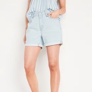 NWT Old Navy High-Rise Slouchy Straight Shorts, size 6